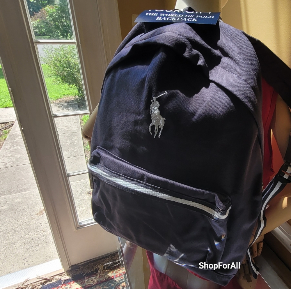 Polo by Ralph Lauren Navy Backpack - Picture 6 of 8